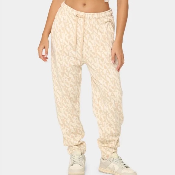 Beige Monogram Joggers (Culture King’s Streetwear) - Picture 1 of 6